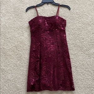 Burgundy Homecoming Dress